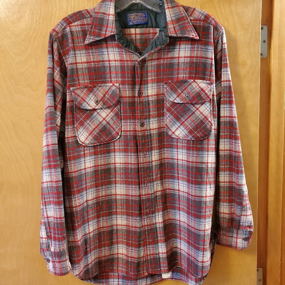 Vintage Men's Pendleton Wool Plaid Shirt, Size Med